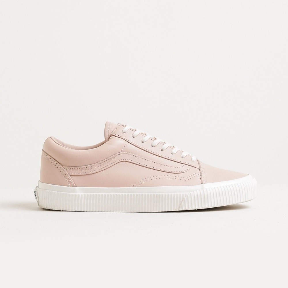 Blush Pink Leather Vans